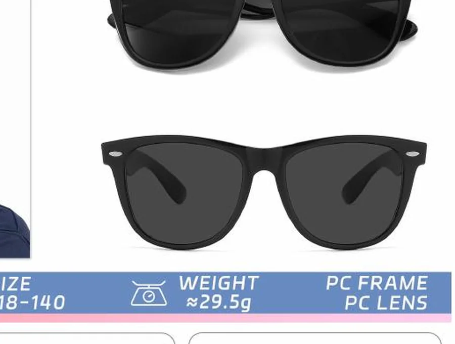 Representative eyewear frame sample; material assignment pending confirmation