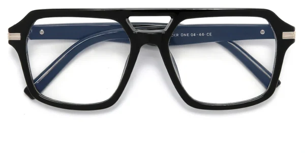 Double Bridge PC Eyeglass Frames Wholesale, front view, 56-19-145 mm