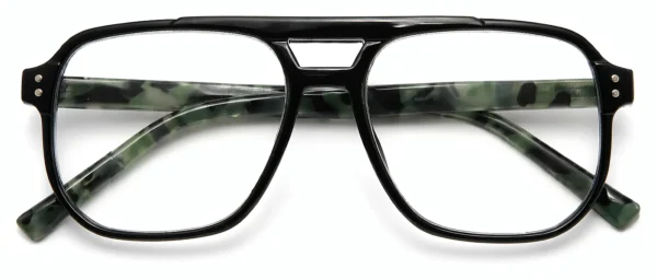 Double Bridge Reading Glasses Wholesale, front view, 53-17-142 mm