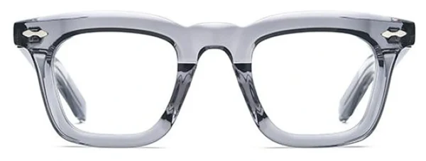Grey Acetate Square Eyeglass Frames Wholesale, front view, 47-26-150 mm
