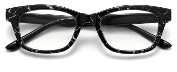 Marbled Cat Eye Reading Glasses Wholesale, front view, 50-17-132 mm