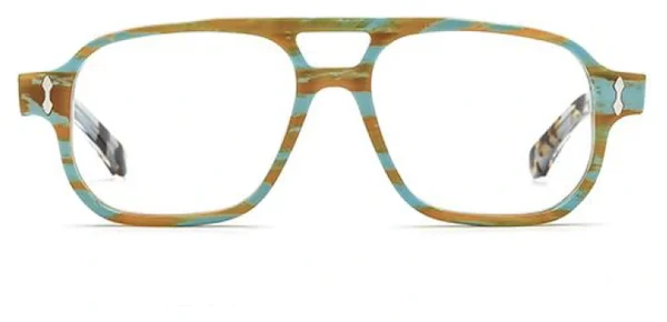 Olive Acetate Square Eyeglass Frames Wholesale, front view, 55-17-148 mm