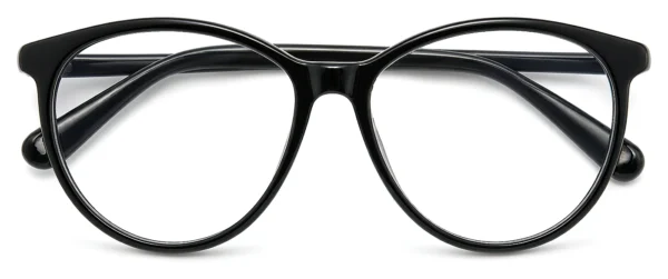 Round Panto PC Eyeglass Frames Wholesale, front view, 56-17-145 mm