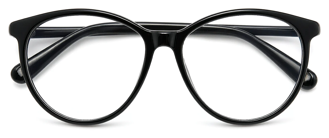 Round Panto PC Eyeglass Frames Wholesale, front view, 56-17-145 mm