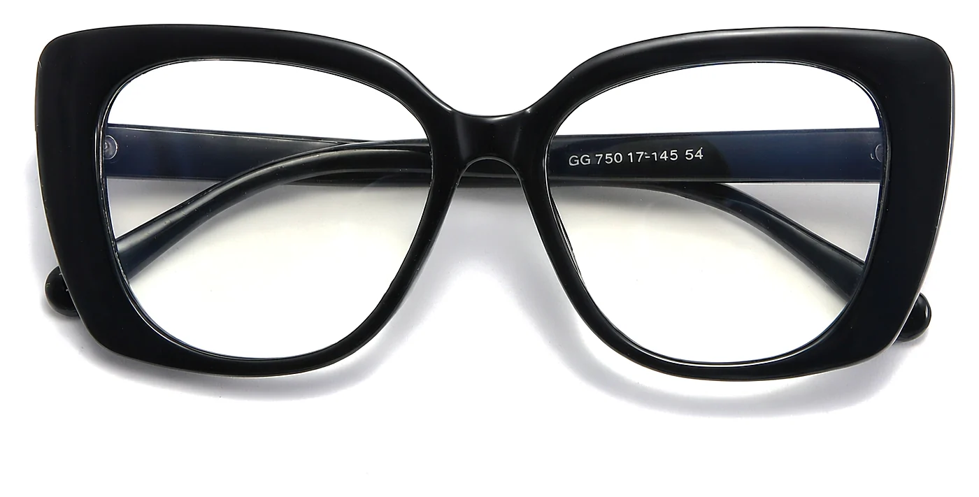 Soft Cat Eye PC Eyeglass Frames Wholesale, front view, 53-17-140 mm
