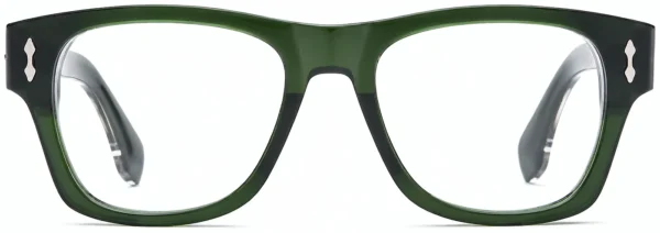 Front view - square acetate eyeglass frame, 53-20-150 mm