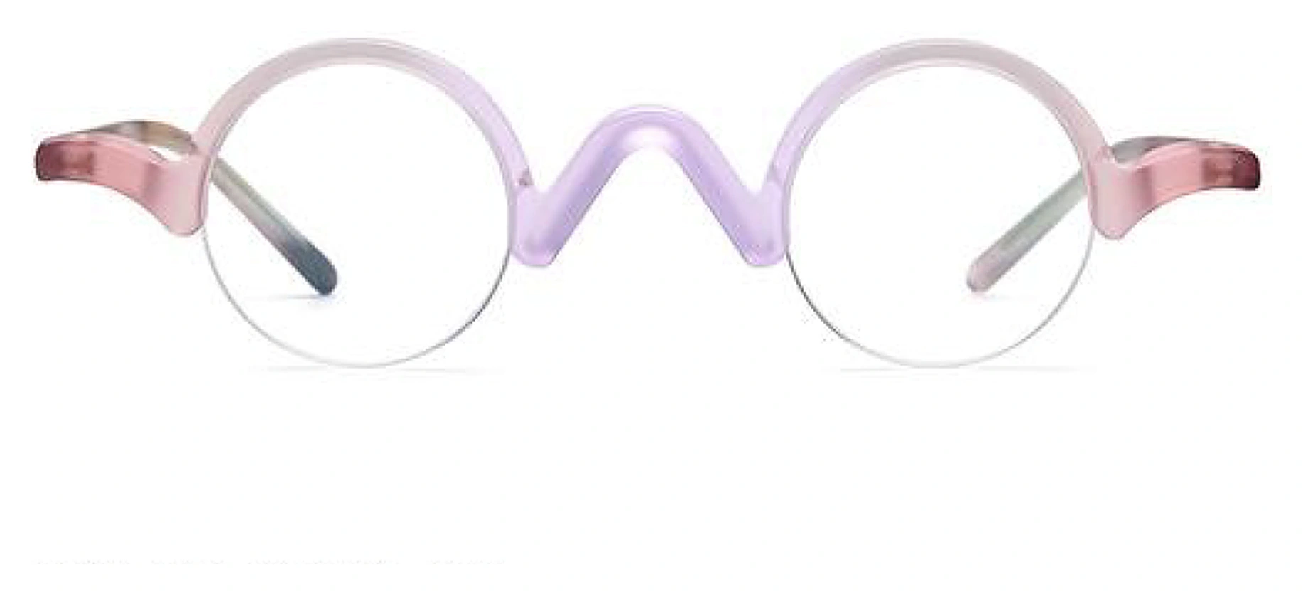 Unisex Acetate Round Eyeglass Frames Wholesale, front view, 35-32-145 mm